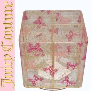 Juicy Couture Home Logo Butterfly 4 Section Acrylic 360° Spinner